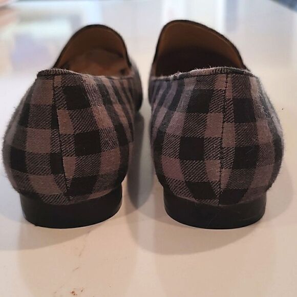 Soft Surroundings Sylvia Flats Black and Gray Buffalo Check Size 8.5 - Picture 5 of 9